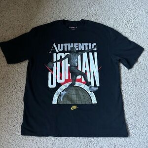Jordan Black and Red Graphic Tee